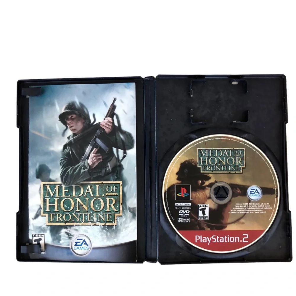 Video Game - SONY PLAYSTATION 2 MEDAL OF HONOR FRONTLINE Game with Case & Book